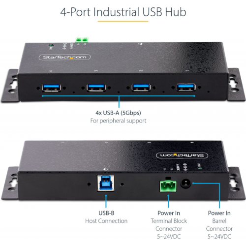 HUB INDUSTRIAL USB 3.0 5GBPS