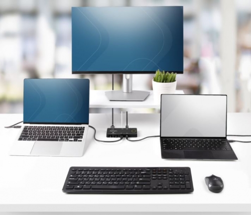 Switch KVM USB-C de 2 portas