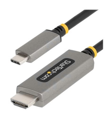 Cabo adaptador StarTech 24 pin USB-C macho para HDMI macho 1 m cinzento espaço suporte 8K60Hz, suporte 4K144Hz, 134B-USBC-HDMI211M