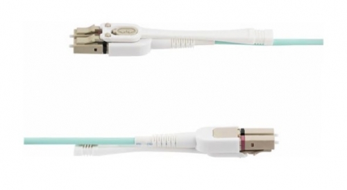 Cabo patch StarTech 450FBLCLC5PP multi-modo 5 m 2.9 mm fibra óptica duplex 50 / 125 micron OM3/OM4 100 Gbps aqua