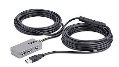 Hub extensor USB, cabo de extensão USB 3.0 de 10 m com Hub USB-A de 4 portas