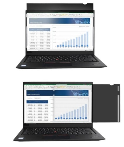 Filtro StarTech privacidade notebook (horizontal) amovível 14" transparente Compatível com TAA, 14L-PRIVACY-SCREEN