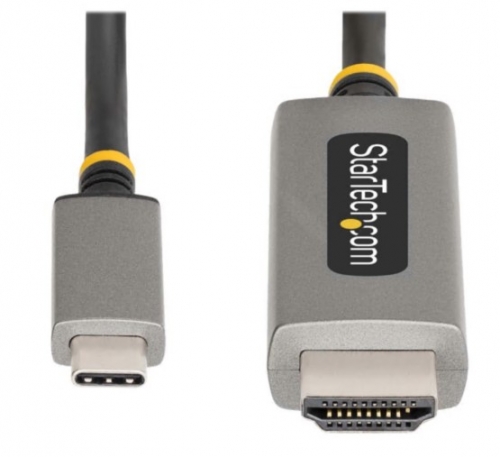Cabo adaptador StarTech 24 pin USB-C macho para HDMI macho 2 m cinzento espaço suporte 8K60Hz, suporte 4K144Hz, 135B-USBC-HDMI212M