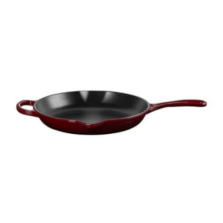 Frigideira redonda de ferro fundido LE CREUSET 23 Lisa Rhone Cor de Vinho  20182239490422