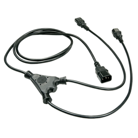 Cabo de extensão de rede elétrica de 2 m C14 para 2x C13