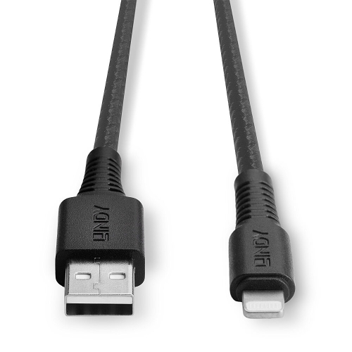 Cabo de carregamento USB tipo A reforçado de 0,5 m