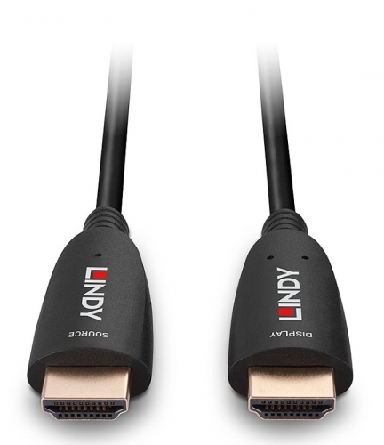 Cabo LINDY híbrido de fibra óptica HDMI 8K60 de 10 m