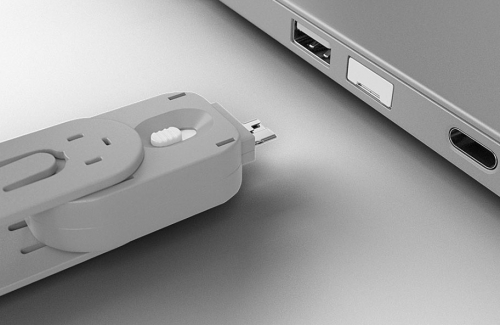 LINDY Bloqueador de porta USB A, 4 unidades, branco + chave, 40454