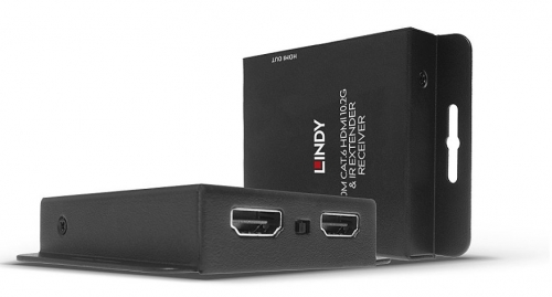 Extensor Lindy Cat.6 HDMI 4K30 e IR de 70 m com PoC e Loop Out