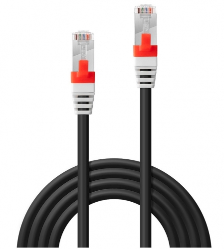 Cabo LINDY de rede LSZH S/FTP Cat.6A de 50 m, preto (testado pela Fluke)