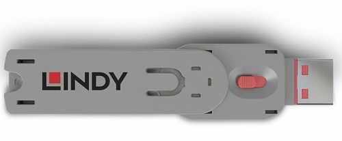 LINDY Chave bloqueadora de porta USB A, rosa, 40620