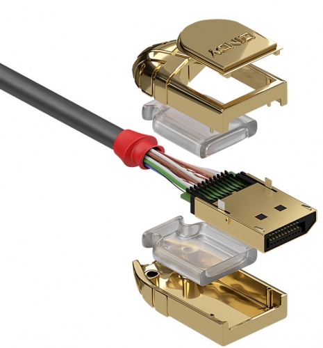 Cabo Lindy DisplayPort 1.4 de 2 m, linha dourado