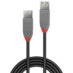 Cabo de extensão USB 2.0 tipo A de 2 m, linha Anthra