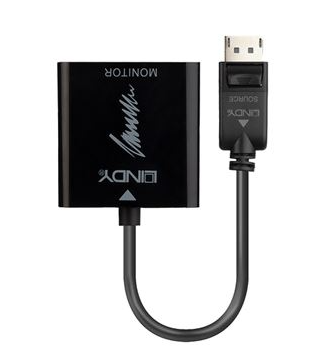 Adaptador de Cabo de Vídeo Lindy 41068 1.2 HDMI2.0 18G ACTI Preto