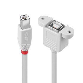 Extensão de cabo USB 2.0 tipo B/B, cinza claro, 1m