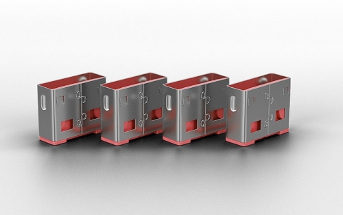 LINDY Bloqueadores de porta USB A, 10 unidades, rosa, 40460