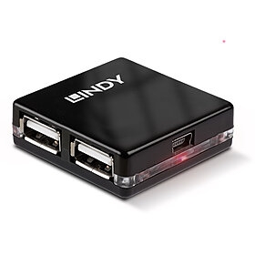 Mini-hub USB 2.0 de 4 portas