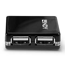 Mini-hub USB 2.0 de 4 portas