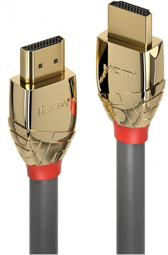 Cabo Lindy HDMI padrão de 10 m, linha dourado