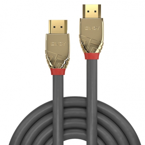 Cabo Lindy HDMI padrão de 10 m, linha dourado