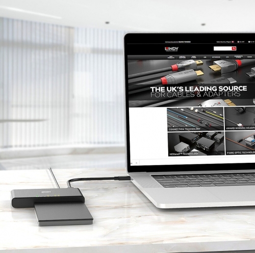 Estação Lindy acoplamento e clonagem USB 3.2 Tipo C para M.2 NVMe e SATA SSD