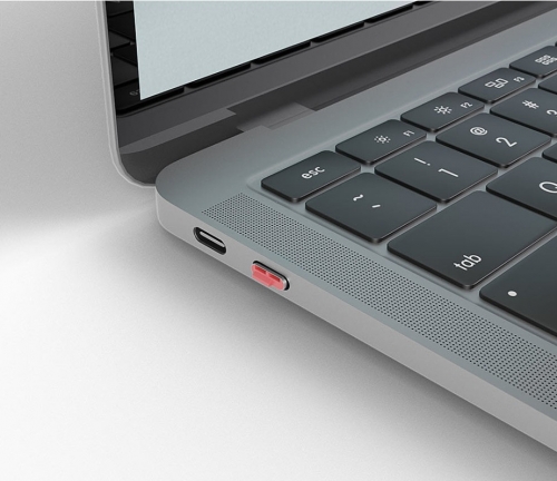 LINDY Bloqueador de porta USB C, 4 unidades + chave, rosa, 40425