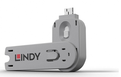 Lindy Chave bloqueadora de porta USB A, branca