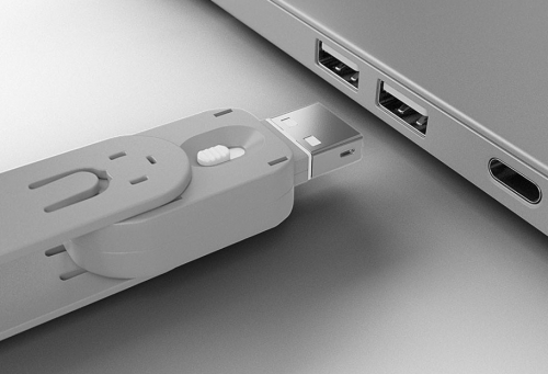 Lindy Chave bloqueadora de porta USB A, branca