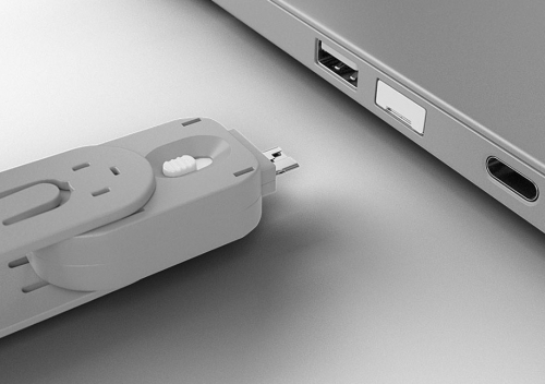 Lindy Chave bloqueadora de porta USB A, branca