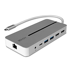 DST-Mx Duo, estação de acoplamento USB-C para laptop/MacBook mini com tela dupla (4K) e carregamento de passagem de 100 W