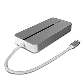 DST-Mx Duo, estação de acoplamento USB-C para laptop/MacBook mini com tela dupla (4K) e carregamento de passagem de 100 W
