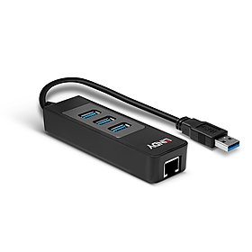 Hub USB 3.0 e conversor Gigabit Ethernet