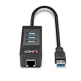 Hub USB 3.0 e conversor Gigabit Ethernet