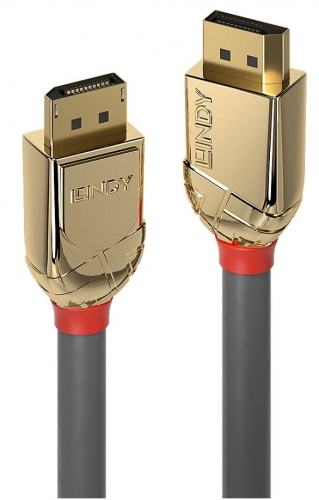 Cabo Lindy DisplayPort 1.2 de 5 m, linha dourado
