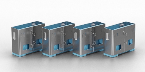 LINDY Bloqueadores de porta USB A, 10 unidades, azul, 40462