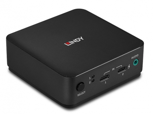 Switch Lindy 2 Port Type C, DisplayPort 1.2 KVM