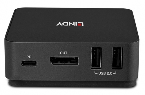 Switch Lindy 2 Port Type C, DisplayPort 1.2 KVM