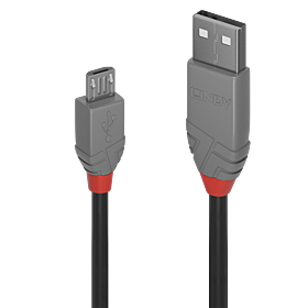 Cabo USB 2.0 Tipo A para Micro-B de 0,5 m, Linha Anthra - 36731