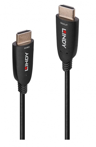 Cabo LINDY de fibra óptica híbrido HDMI 8K60 de 40 m