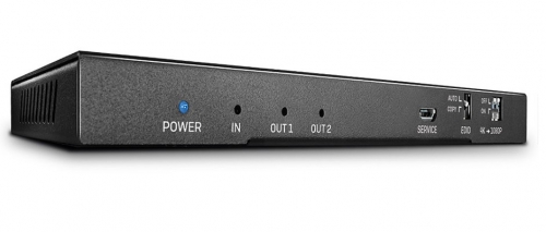 LINDY 38230 Divisor HDMI 18G de 2 portas com áudio e redução de escala.