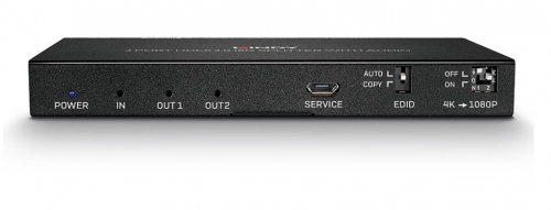 LINDY 38230 Divisor HDMI 18G de 2 portas com áudio e redução de escala.