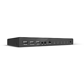4 portas HDMI 4K60, USB 2.0 e switch KVM de áudio