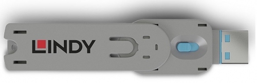 Lindy Chave bloqueadora de porta USB A, azul, 40622