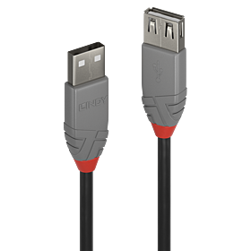 Cabo de extensão USB 2.0 tipo A de 1 m, linha Anthra