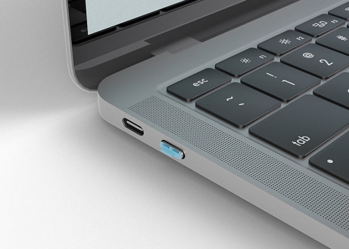 LINDY Bloqueador de porta USB C 4 peças + chave, azul, 40465