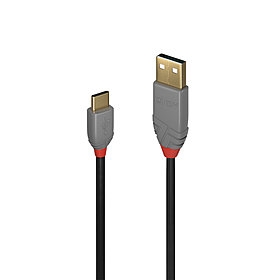 Cabo USB 2.0 tipo A para C de 0,5 m, linha Anthra - 36885