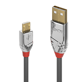 Cabo USB 3.2 Tipo A para Micro-B de 0,5 m, 5 Gbps, Cromo Line