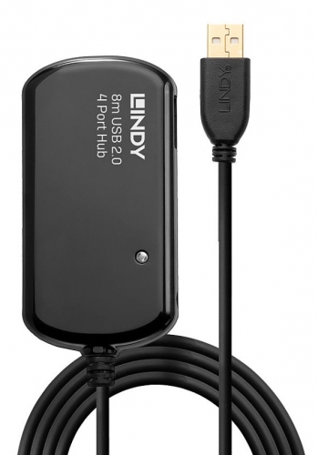 Hub Pro Lindy de extensão ativa USB 2.0 de 8 m