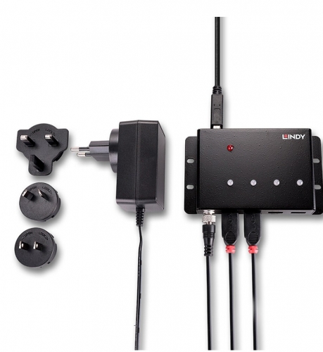 Hub Lindy USB 3.0 de metal com 4 portas