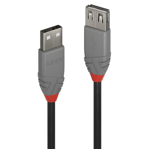 Cabo de extensão USB 2.0 tipo A de 5 m, linha Anthra